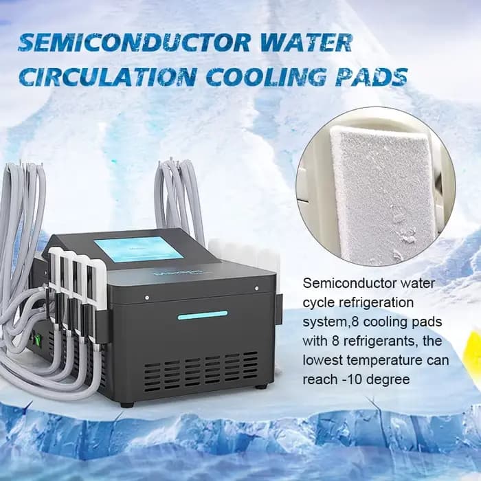 Appareil professionnel portable 8-en-1 de cryolipolyse pour la congélation des graisses