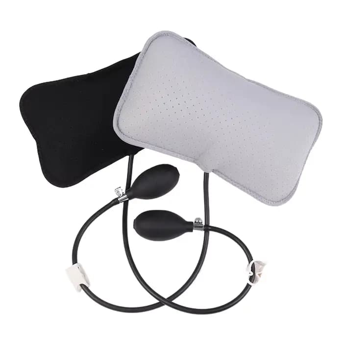 Oreillers conception orthopédique pour soulager les maux de dos Portable cou épaule Posture Massage Correct coussin de soutien lombaire gonflable