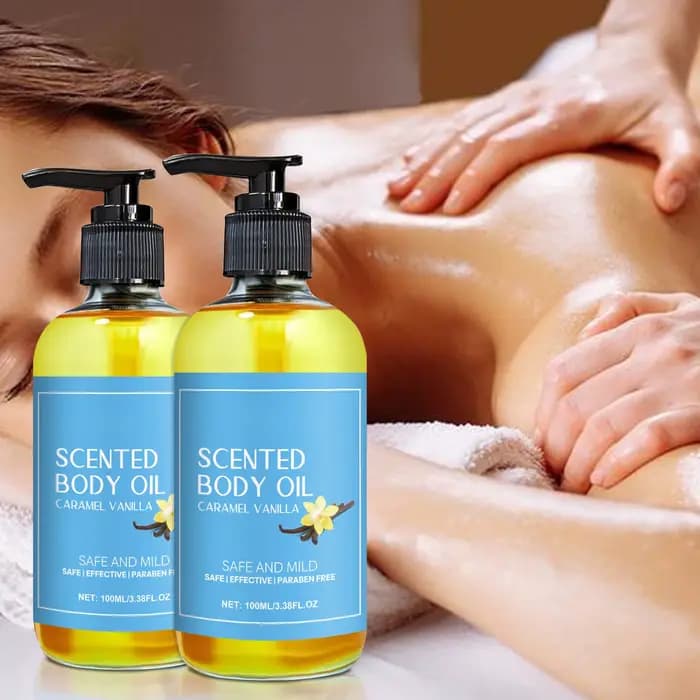 Huile corporelle anti-stress à la vanille - Hydrate et apaise en profondeur les muscles