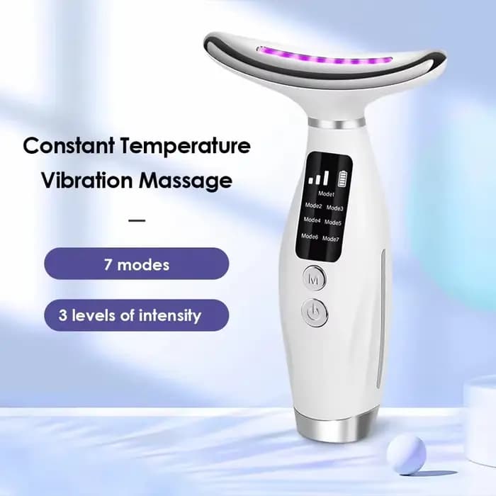 Masseur de visage et de cou LED à usage domestique