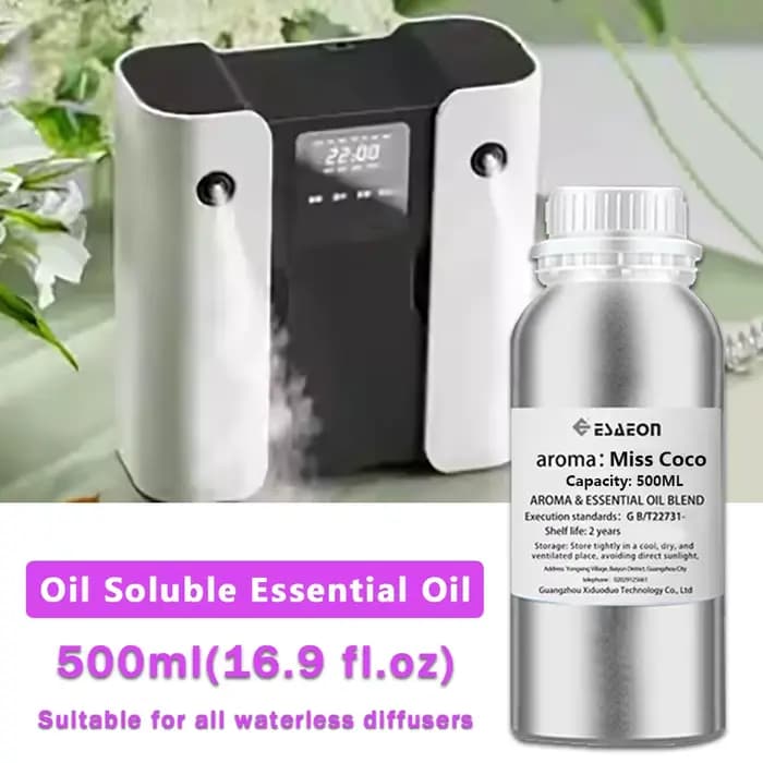 ESAEON 500ml (16.9 fl.oz) Huiles Essentielles Miss Coco/Wild Bluebell - Huile Parfumée pour Diffuseur, Complément pour Machine à Arômes