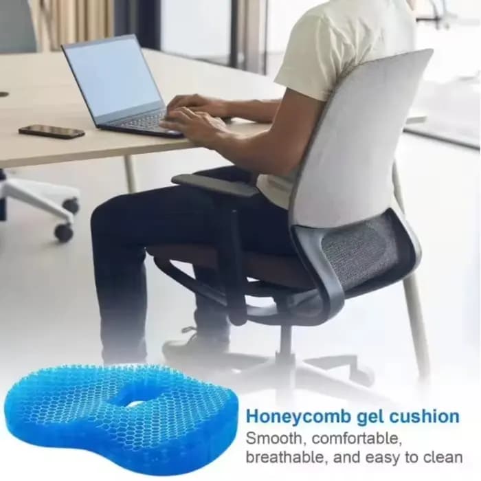 Coussin de siège orthopédique en gel rafraîchissant en forme de U – Soulagement ergonomique du coccyx pour les longues