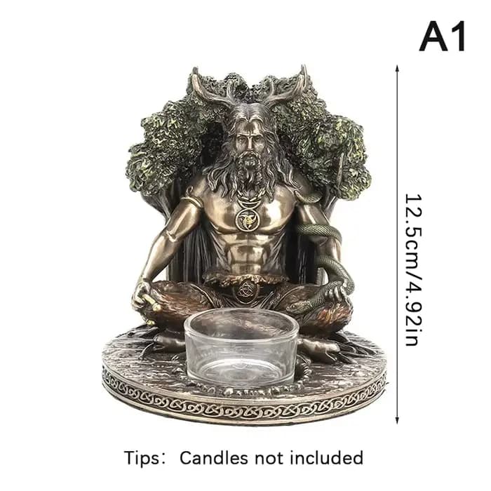 Cernunnos Assis Statue Sculpture, Dieu Celtique ci-après les Holder, Myenson Goddess Desktop, Home Decor, Artisanat Figurine, Prairie Rome