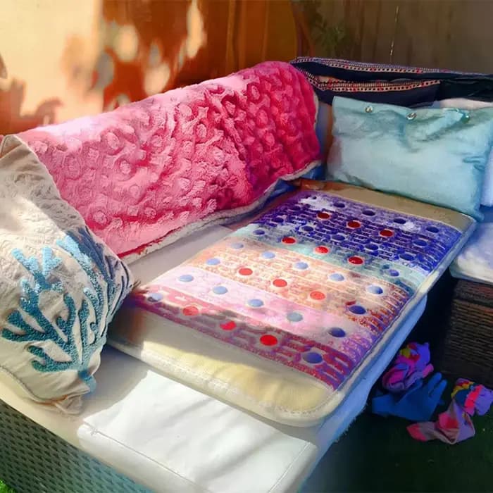 Tapis de guérison à 7 chakras avec thérapie PEMF et photonique – Coussin chauffant à infrarouge lointain pour soulager