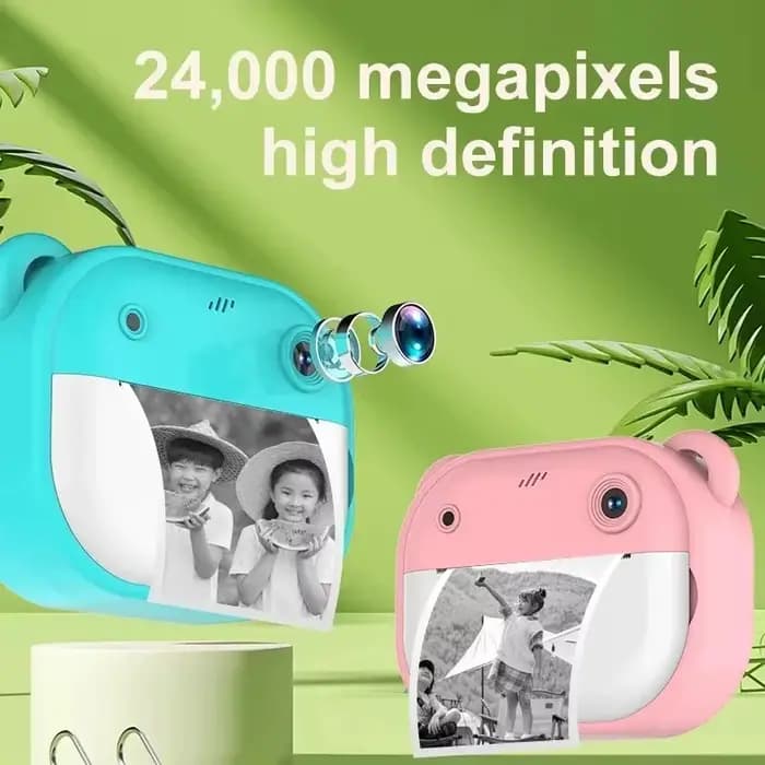 Appareil photo numérique pour enfants, impression instantanée, caméra à impression thermique, impression Photo instantanée, jouets vidéo + carte mémoire 32G