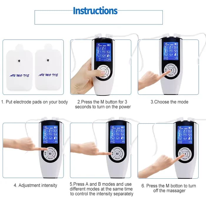 Appareil de massage TENS à double sortie