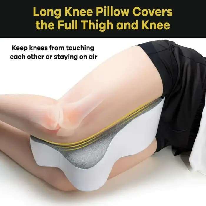 Oreiller en mousse à mémoire de forme grand format pour les jambes et les genoux