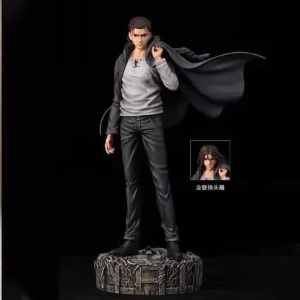 NOUVEAU Figurine d'Action Anime L'Attaque des Titans Eren Jaeger 30cm, Statue du Corps d'Exploration Jaeger, Modèle Poupée Jouet Noël