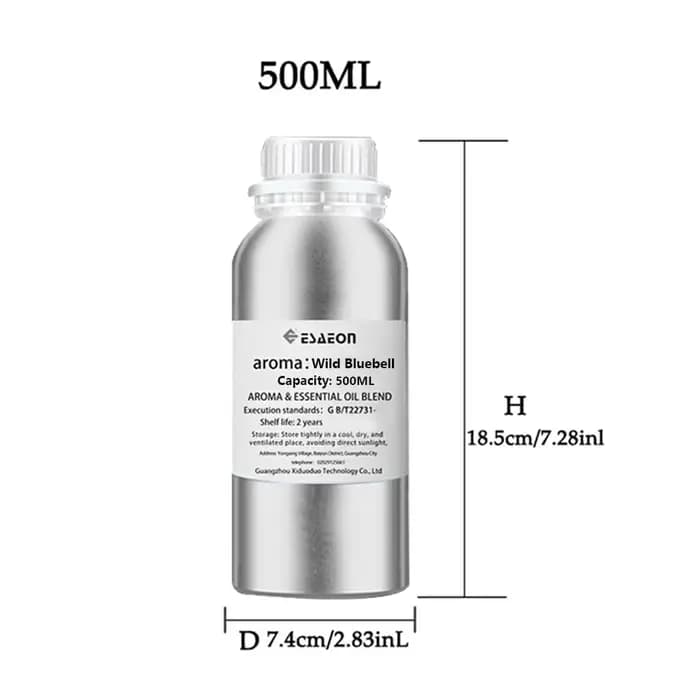 ESAEON 500ml (16.9 fl.oz) Huiles Essentielles Miss Coco/Wild Bluebell - Huile Parfumée pour Diffuseur, Complément pour Machine à Arômes