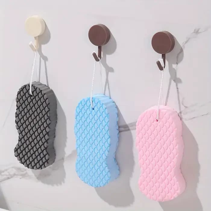 Éponge de bain exfoliante texturée 3D super douce – Gommage doux pour la peau