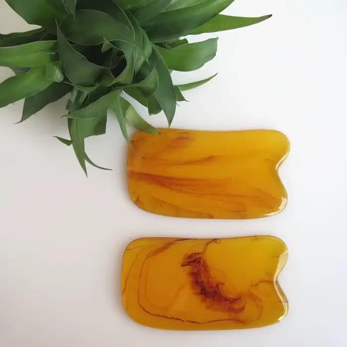 Résine GuaSha grattage SPA outil de Massage 6 en 1 Kit pour le visage cou bras corps jambes dos Gua Sha conseil point
