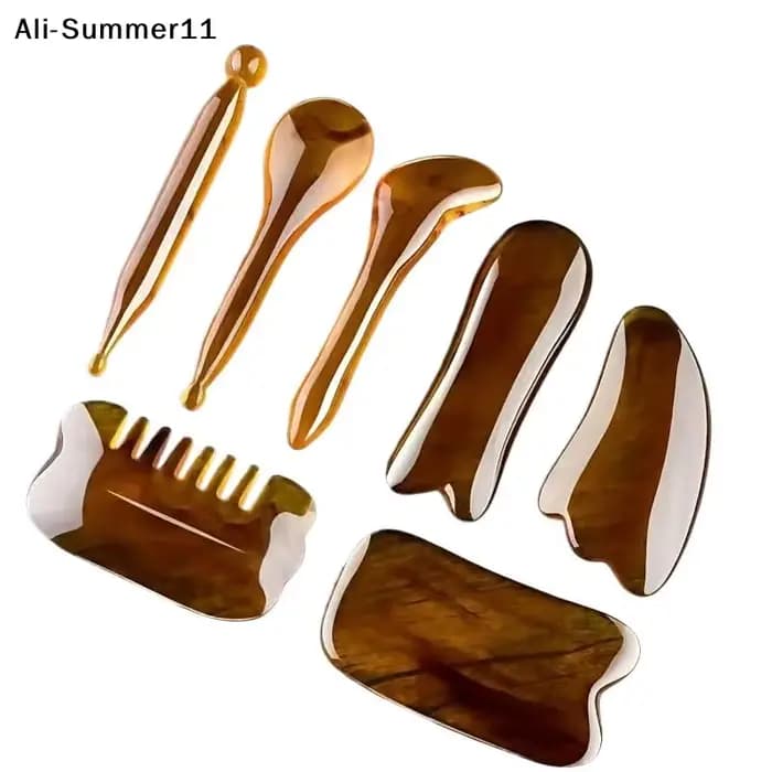 【RV】 7 outils de massage Guasha pour le visage et le corps