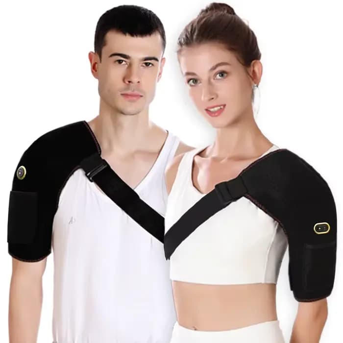 Masseur d'épaule électrique avec coussin chauffant, ceinture de massage par vibration, attelle thermique pour la relaxation et le soulagement de la fatigue