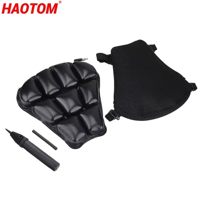 Coussin de siège gonflable pour moto, confortable, avec système de refroidissement