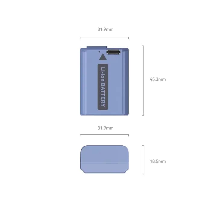 Smallrig NP-FW50 USB-C Rechargeable Caméra Batterie pour sony zLi10 a6400 a6000 a6300 a7m2 a7r2 a6100 Appareil Photo Sans Miroir