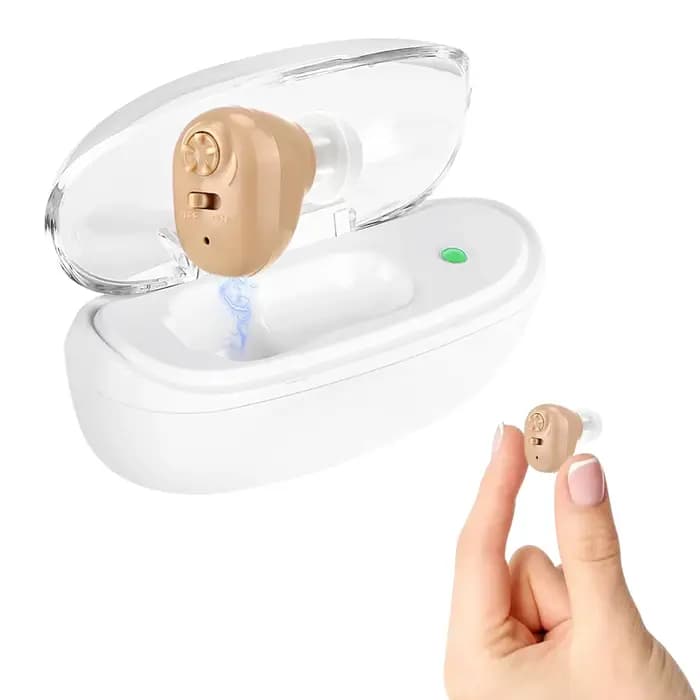 Aide auditive rechargeable pour les personnes âgées, réduction du bruit, batterie longue durée, aide auditive avec base portable