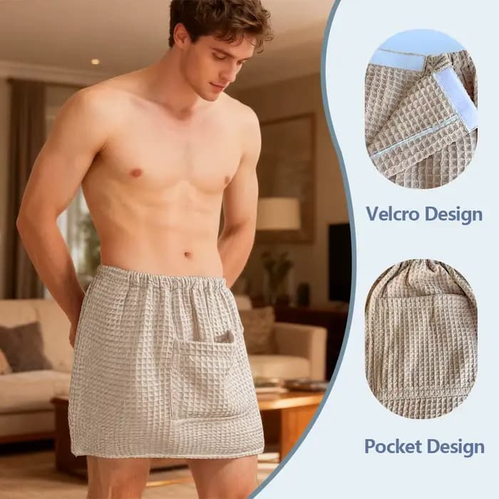 Serviette peignoir ultra douce pour hommes, très absorbante et sans perte, idéale pour la douche, le spa, la maison et les voyages. parfait pour la salle de sport,