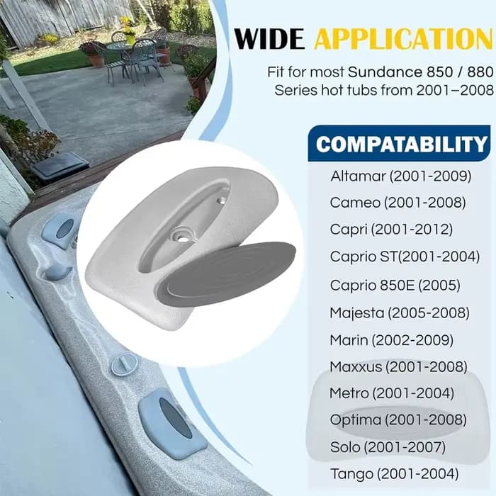 Housse de remplacement pour coussin de spa Chevron Valet 6472-960 pour spas et piscines à remous Sundance séries 850/880 (2001-2008)