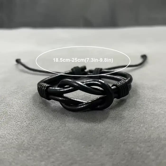 Bracelet infini à nœud celtique, bracelet en cuir véritable, bijoux celtiques pour hommes, cadeaux pour hommes, meilleur cadeau pour mari/père, 1 pièce