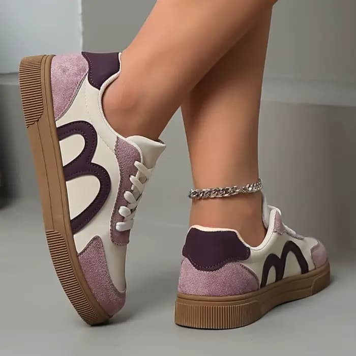 Baskets plates de tennis pour femmes, chaussures vulcanisées à lacets multicolores, mode féminine, printemps automne, chaussures d'extérieur pour femme