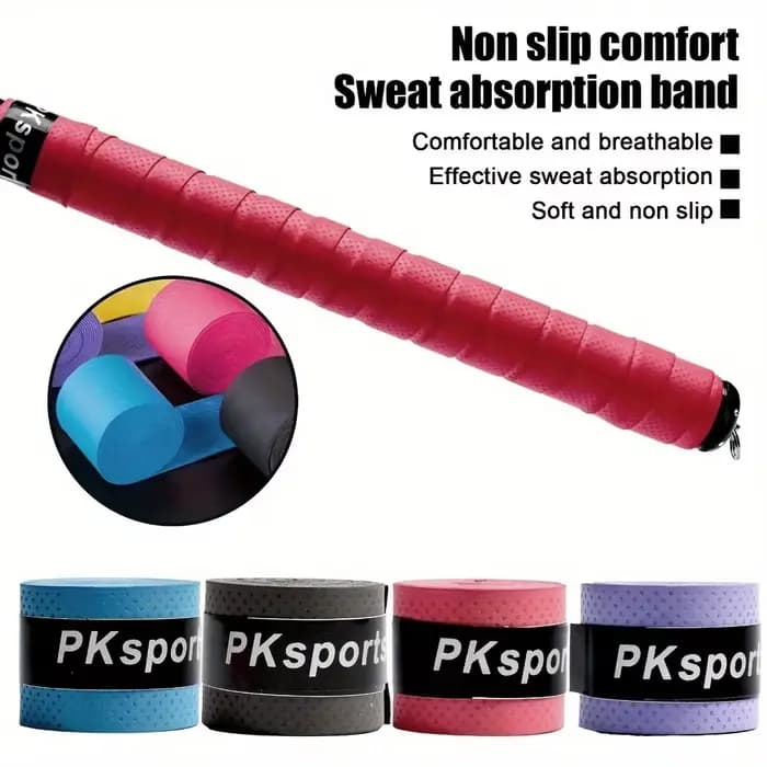 1 pièce Bande de grip sèche antidérapante et absorbante pour raquettes de tennis et de badminton, anti-vibration, bande de sport absorbante