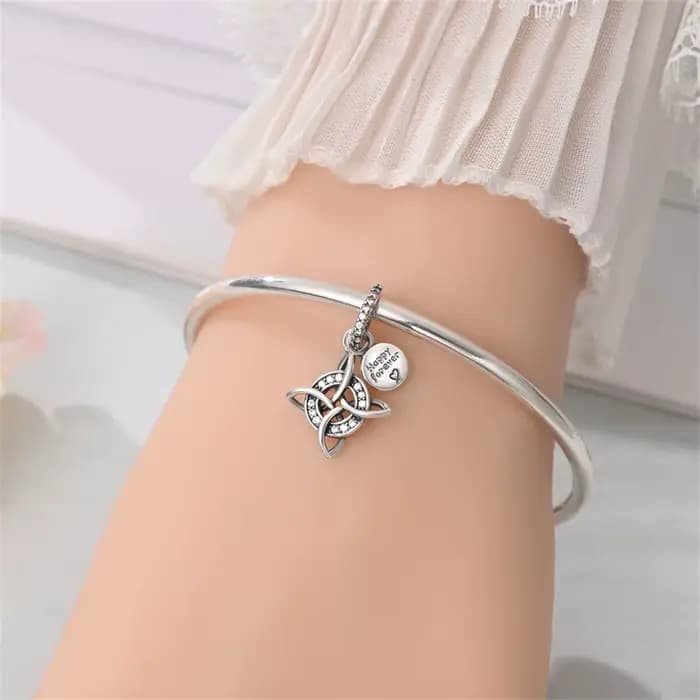 925 argent Sterling noeud celtique Romance liberté éternité pendentif breloque ajustement Original bracelets porte-bonheur femmes bijoux à bricoler soi-même cadeau