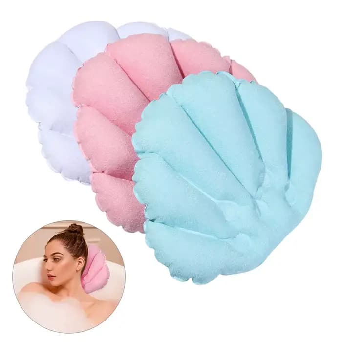 Oreiller de bain de cou de Spa doux avec ventouses
