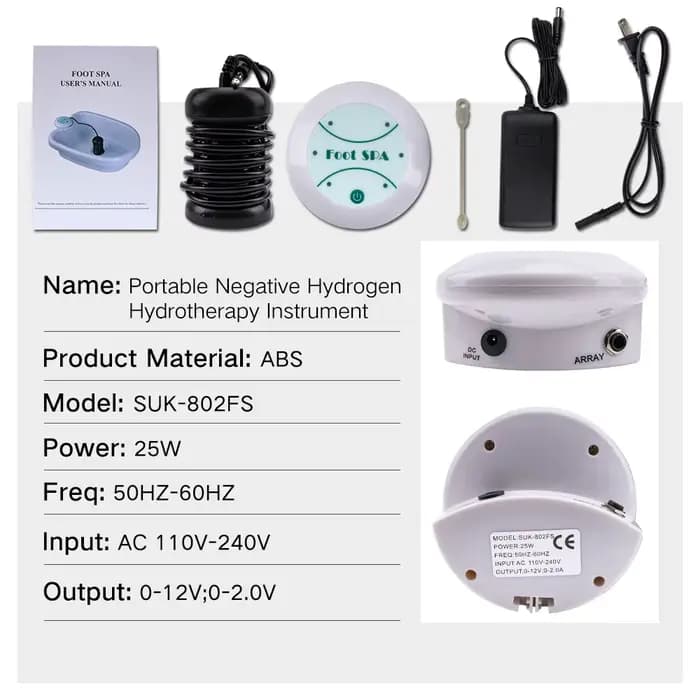 Mini masseur de bain de spa pour les pieds, machine de nettoyage ionique, poignées de machine de spa Aqua Cell, tableau de bain de pieds de bœuf, relaxation