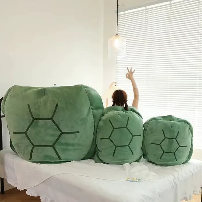 Coussin portable en forme de coquille de tortue