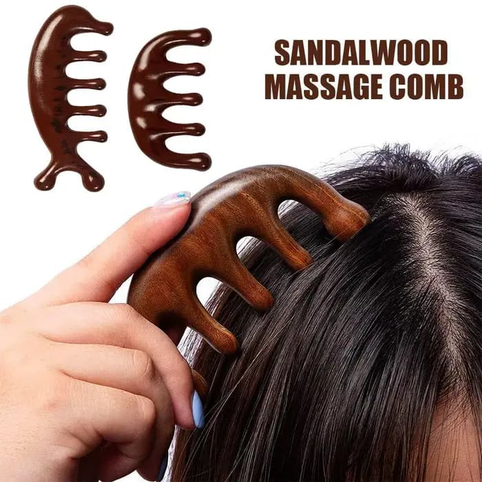 Peigne de Massage à cinq pattes en bois de santal naturel