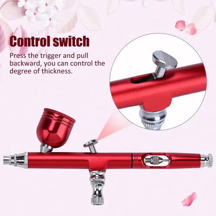 Pistolet de pulvérisation pour Nail Art, 2 couleurs, 0.3mm, alimentation par gravité, aérographe, pistolet de pulvérisation, peinture de tatouage, outils de décoration de gâteaux à ongles
