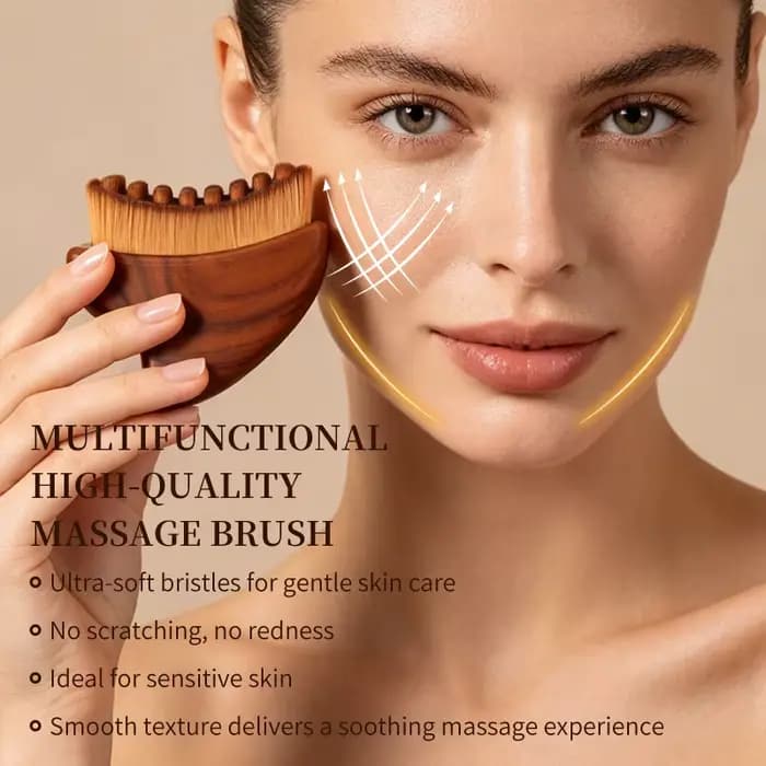 Brosse de massage lymphatique pour le visage