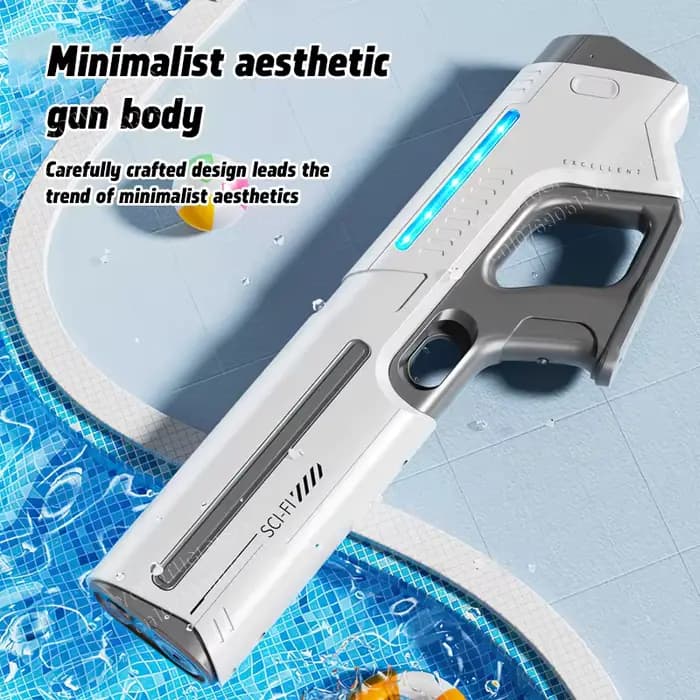 Pistolet de stockage d'eau entièrement automatique pour enfants, jouet électrique absorbant l'eau de grande capacité, jouet d'été en plein air, cadeau