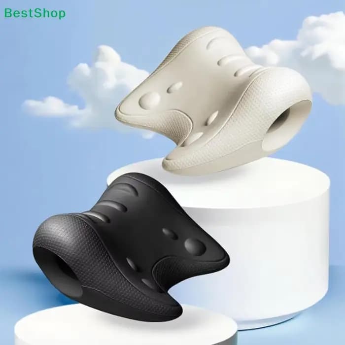 ☽ Oreiller de massage cervical en forme de C