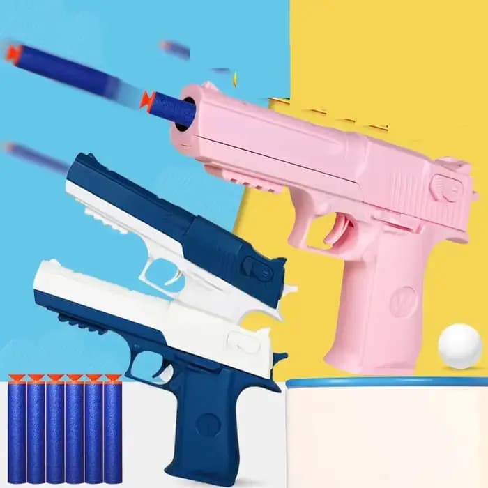 Pistolet jouet pour enfants, pistolet à fléchettes en mousse, lanceur de modèle de tir pour garçons et filles, pistolet manuel, jeux de plein air