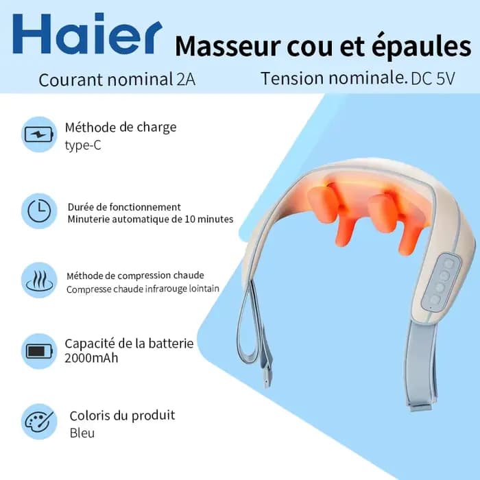 Masseur cervical électrique Haier pour le cou