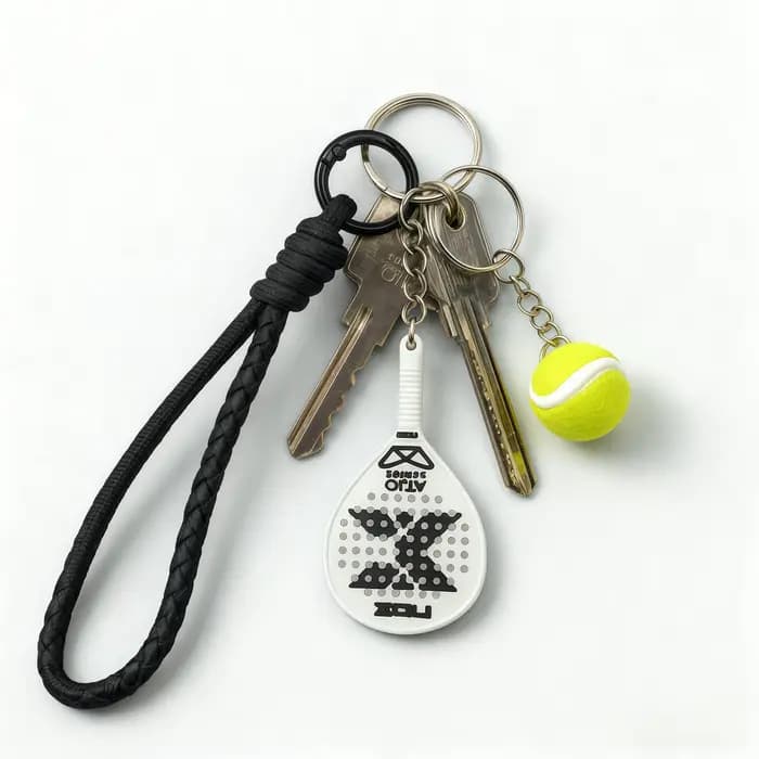 Porte-clés Nox Pickleball, mini raquette et jeu de balles, accessoire de style sportif, cadeau de Noël parfait, difficile pour les amateurs de tennis