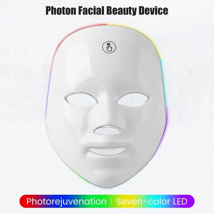 Masque facial LED rechargeable 7 couleurs LED thérapie photonique