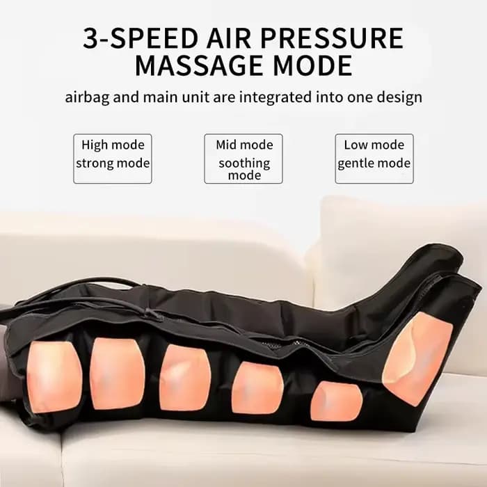 Masseur de jambes pneumatique électrique version étendue pour une relaxation profonde des cuisses