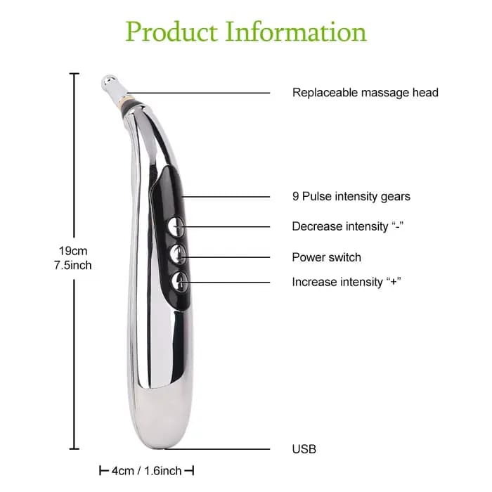 Stylo d'acupuncture électronique rechargeable
