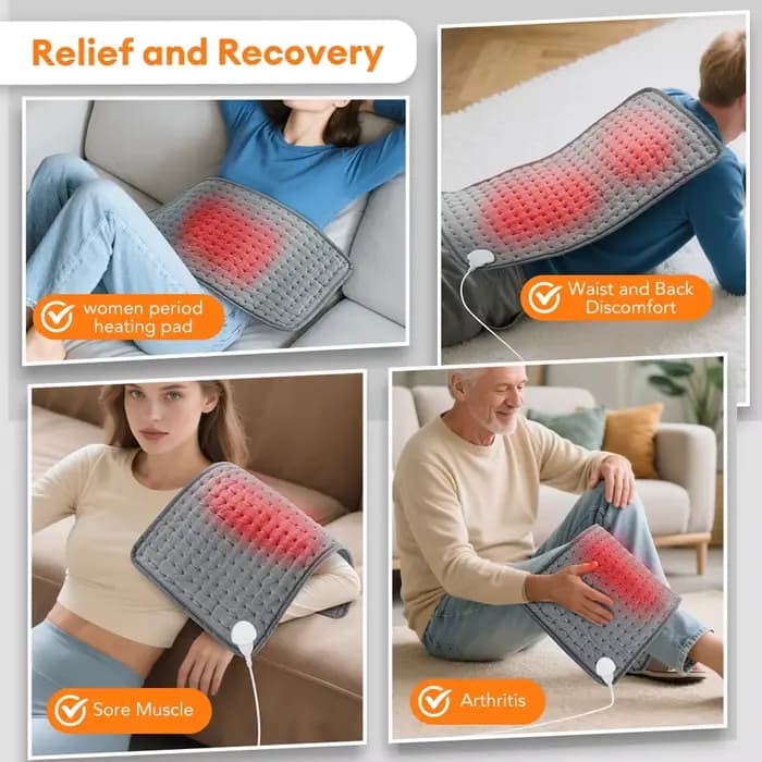 Coussin chauffant électrique pour crampes de période