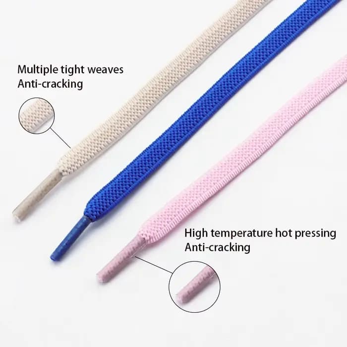 2 paires de lacets de chaussures sans cravate lacets élastiques baskets lacets de Tennis sans attaches enfants adultes 6mm lacet plat chaussures accessoires
