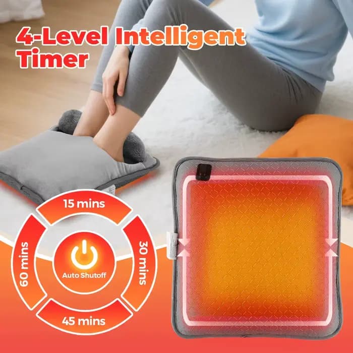 Coussin chauffant électrique pour pieds