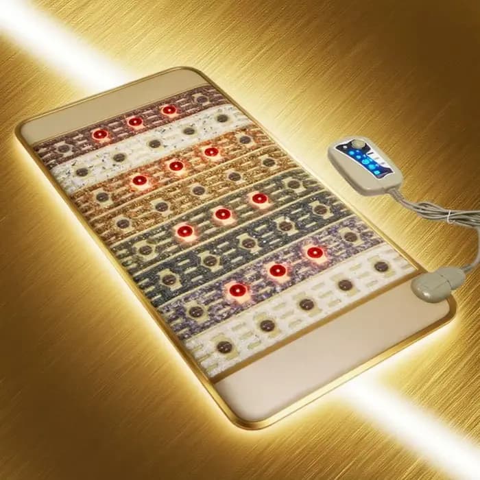 Tapis de guérison à 7 chakras avec thérapie PEMF et photonique – Coussin chauffant à infrarouge lointain pour soulager