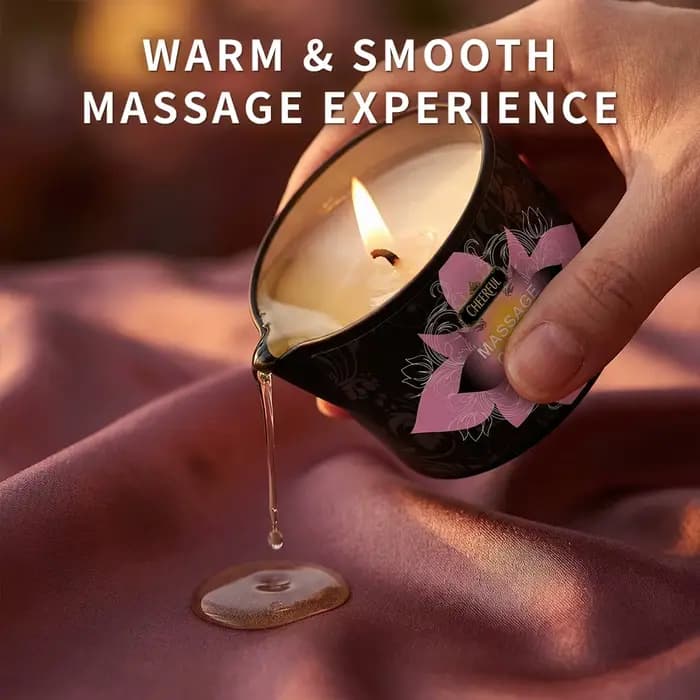 Bougie de massage au geranium 2oz