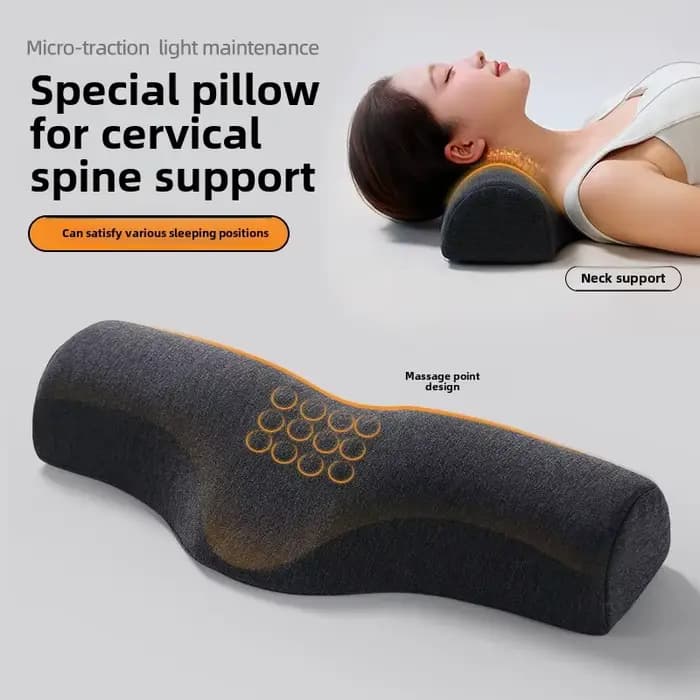 Oreiller ergonomique en mousse à mémoire de forme pour le soutien du cou et des épaules