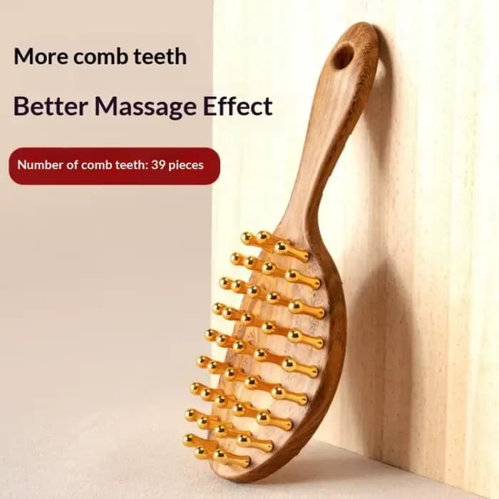 Peigne de Massage de tête à 39 dents et outil Gua Sha
