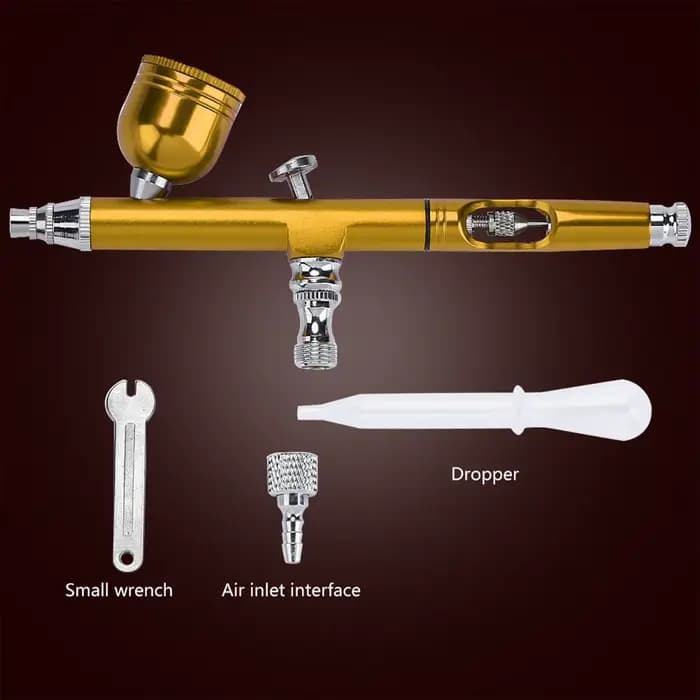 Pistolet de pulvérisation pour Nail Art, 2 couleurs, 0.3mm, alimentation par gravité, aérographe, pistolet de pulvérisation, peinture de tatouage, outils de décoration de gâteaux à ongles