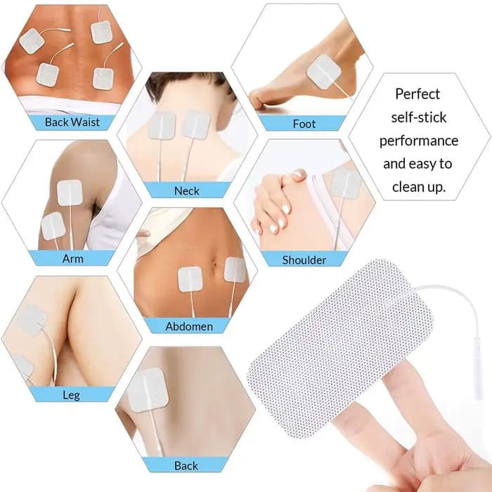 Électrode Tens de physiothérapie ​ Coussinets Gel conducteur thérapeutique pression d'impulsion électrique Compex stimulateur musculaire patchs de Massage