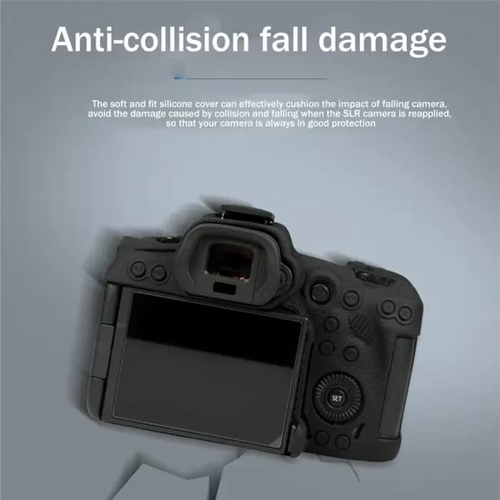 ELECT-Camera Étui de protection en silicone pour appareil photo, adapté au Canon R5C Full Frame R5C, appareil photo sans miroir, rouge
